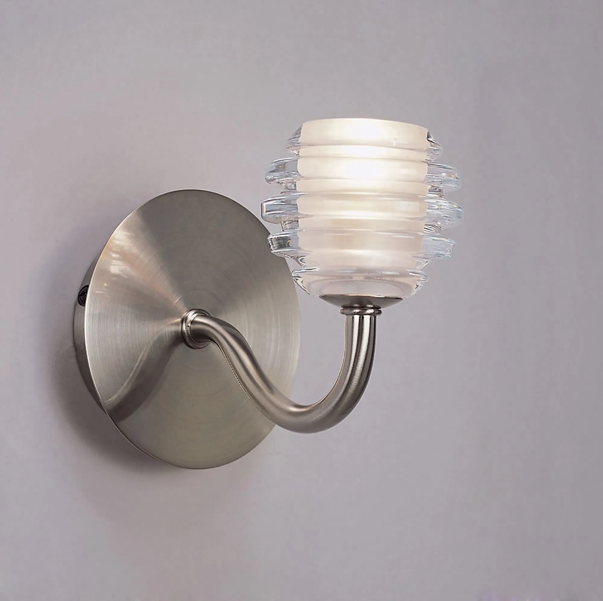 Sphere Satin Nickel Wall Lights Mantra Armed Wall Lights